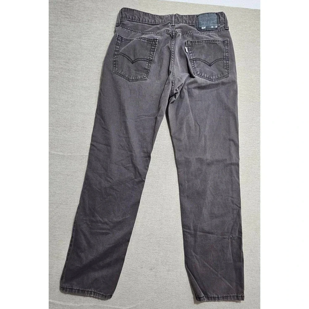 Levis 514 Straight Fit Jeans Mens 32x32 Charcoal Gray Dark Wash Denim‎ Pants